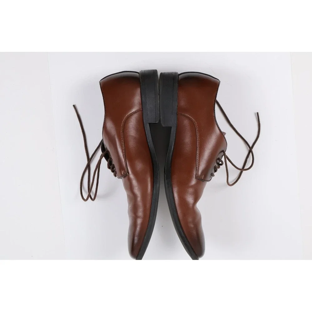 Seven 91 Mens Dress Shoes Brown Burnished Almond Toe Size 8